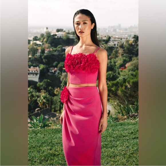 Free People Elliatt Pink Two Piece Floral Set - Picture 4 of 13